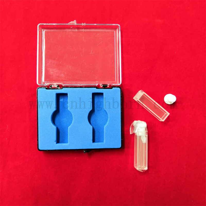 Research lab 3,5 ml di vetro trasparente Cuvette UV Fluorometro UV con tappo