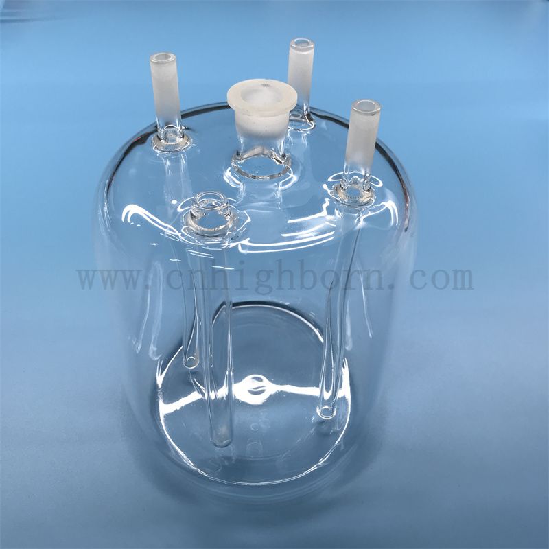 Resistenza ad alta temperatura trasparente reattore in vetro in quarzo personalizzato