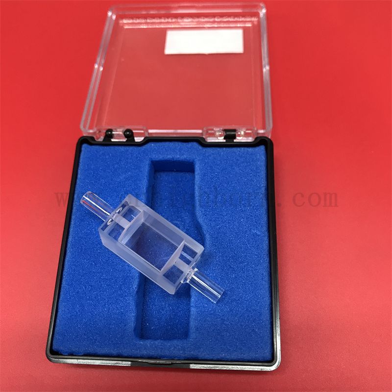 UV laboratorio Buona stabilità termica Spettrofotometro Cuvette in quarzo Cellula di vetro ottico