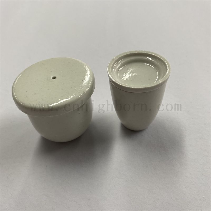 Laboratorio Glazed G Indice porcellana Crucellaio per analisi chimica Pentola in ceramica con coperchio