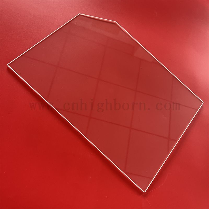 Tagliare il rettangolo angolare trasparente a calore resistente alla silice vetro piastra 