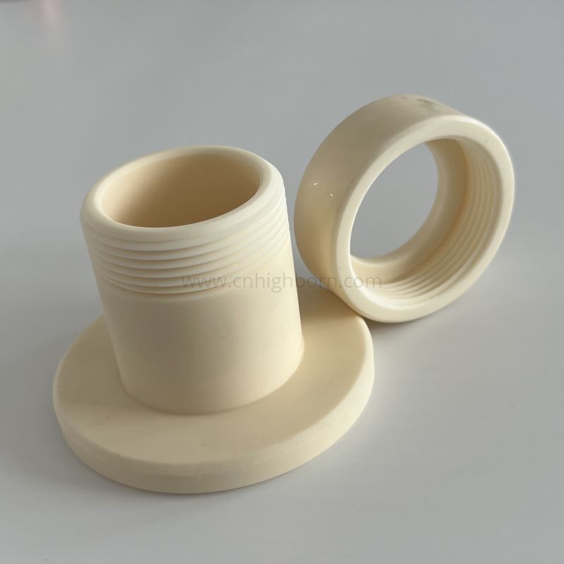 Raccordo ceramico filettato isolante in allumina Al2O3 per alte temperature