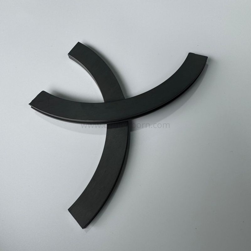 Parti del segmento in carburo di silicio con striscia ceramica SiC curva