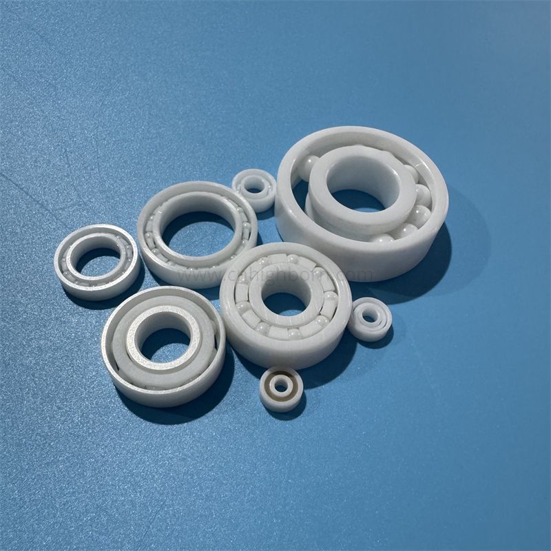 Cuscinetti a sfere a gola profonda interamente in ceramica in ossido di zirconio (ZrO2).