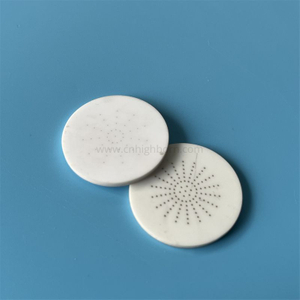 Piastra in allumina con disco ceramico al 95% Al2O3 con fori