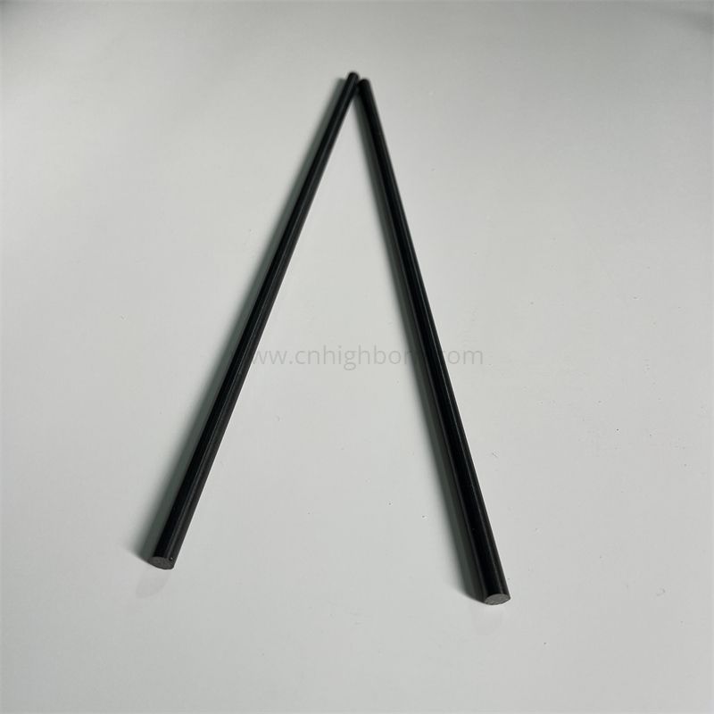 Barra tonda ZrO2 con asta solida in ceramica nera con zirconio