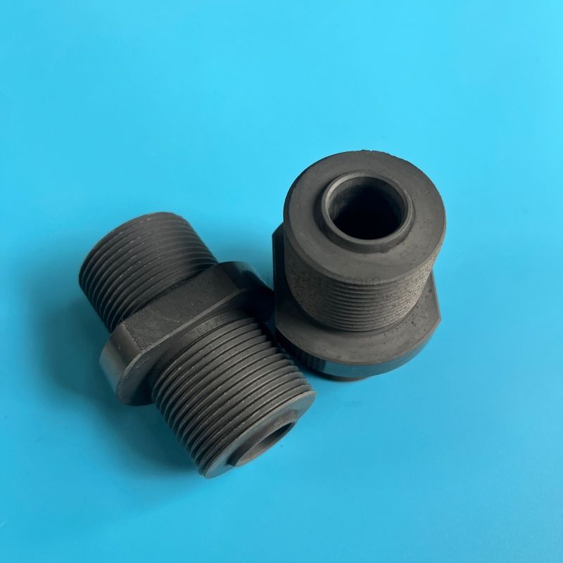  Raccordi ceramici in carburo di silicio Connettore filettato SiC 