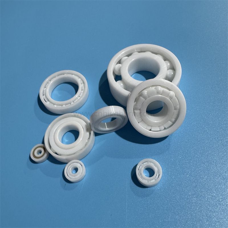 Cuscinetti a sfere a gola profonda interamente in ceramica in ossido di zirconio (ZrO2).