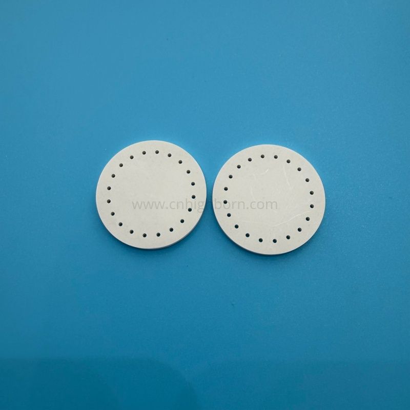 Wafer ceramico in nitruro di boro con foglio isolante circolare poroso