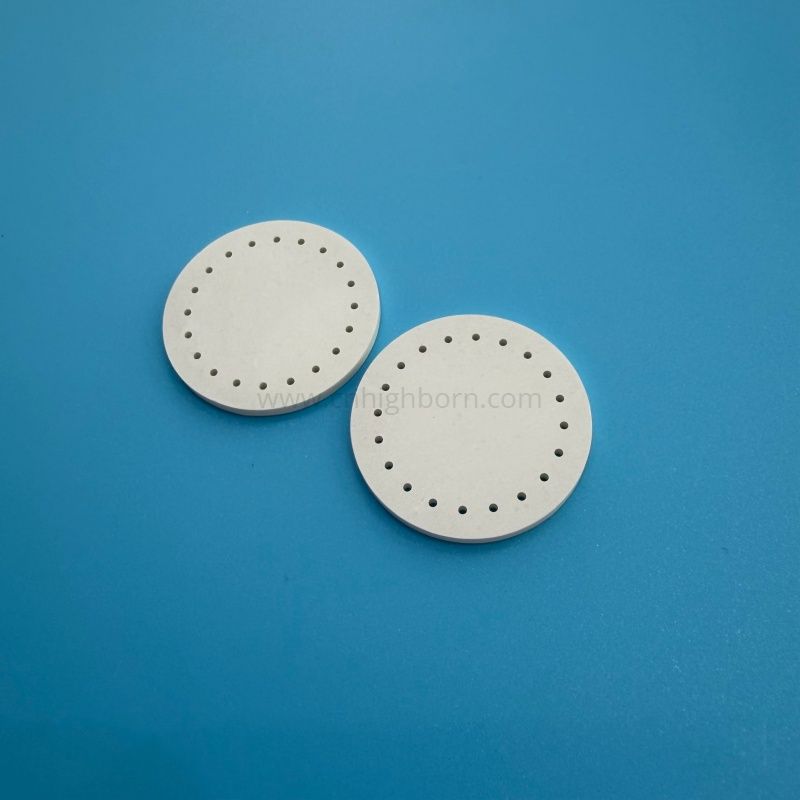Wafer ceramico in nitruro di boro con foglio isolante circolare poroso