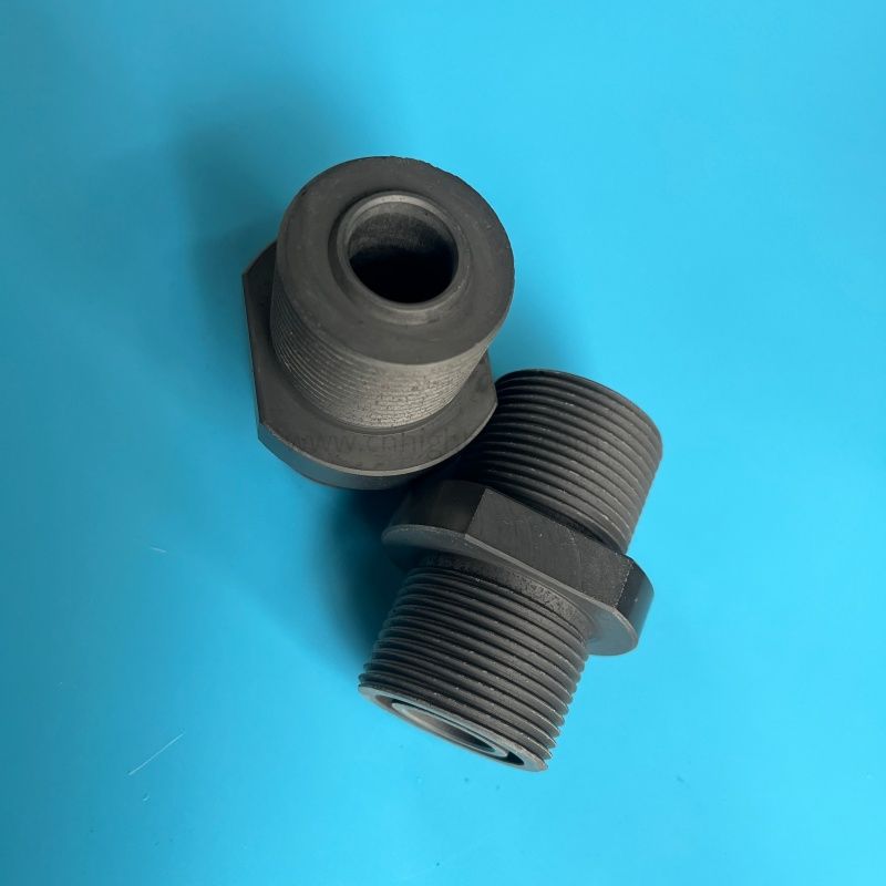  Raccordi ceramici in carburo di silicio Connettore filettato SiC 