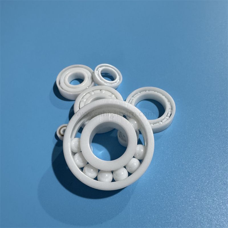 Cuscinetti a sfere a gola profonda interamente in ceramica in ossido di zirconio (ZrO2).