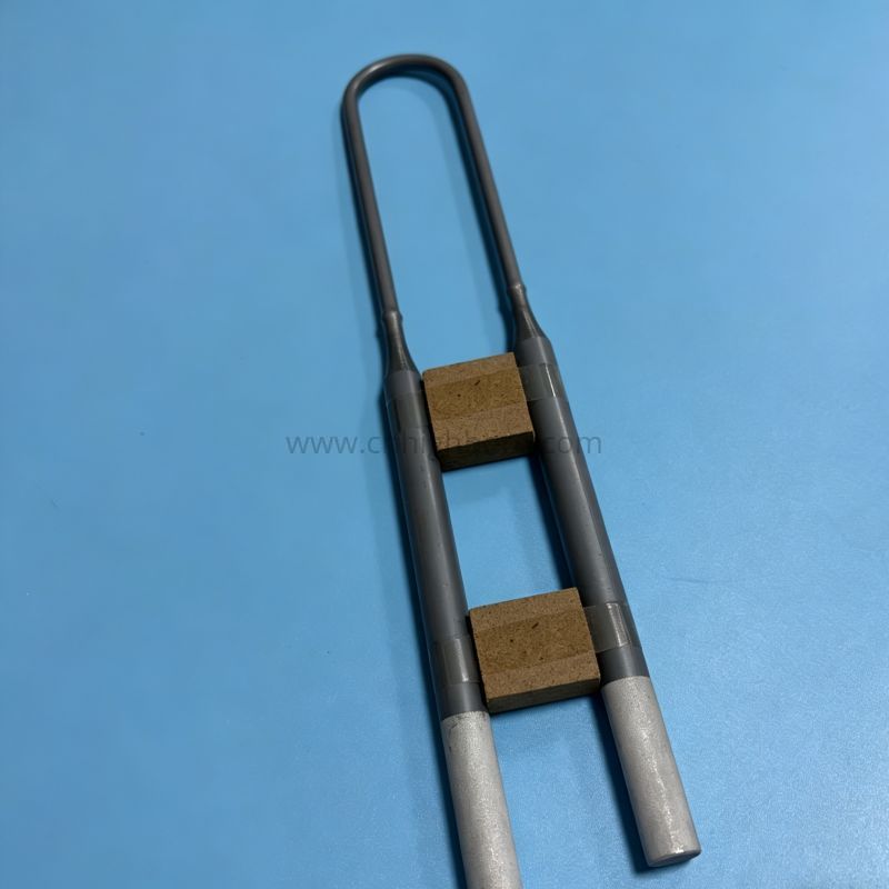 Asta riscaldante in ceramica SiC al carburo di silicio a forma di U