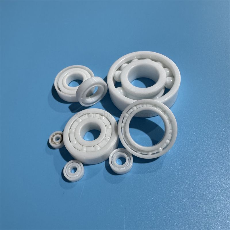 Cuscinetti a sfere a gola profonda interamente in ceramica in ossido di zirconio (ZrO2).