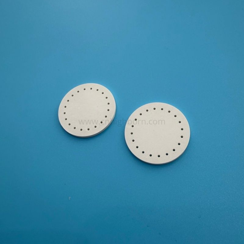 Wafer ceramico in nitruro di boro con foglio isolante circolare poroso