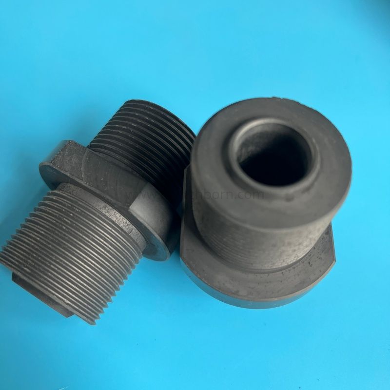  Raccordi ceramici in carburo di silicio Connettore filettato SiC 