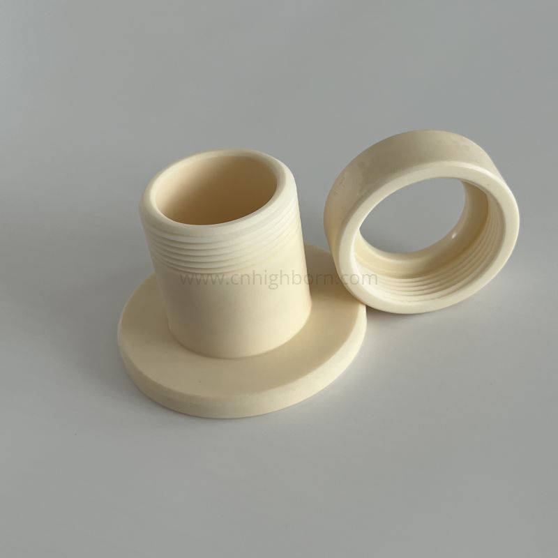Raccordo ceramico filettato isolante in allumina Al2O3 per alte temperature